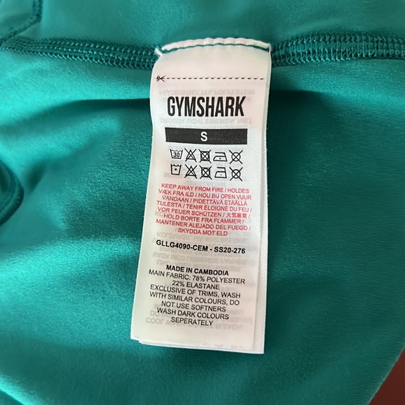 Gymshark- Super Soft Teal Leggings with Heal Holds - Picture 5 of 6